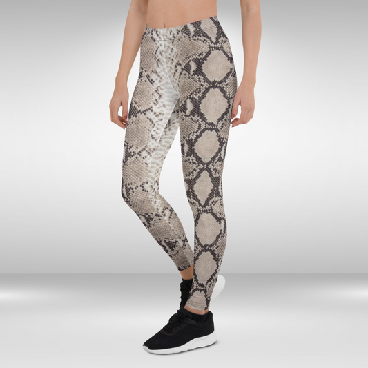 Women Gym Legging - Snake Skin Print