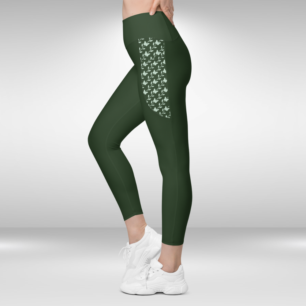 Women Legging With Pockets - Henna Colour