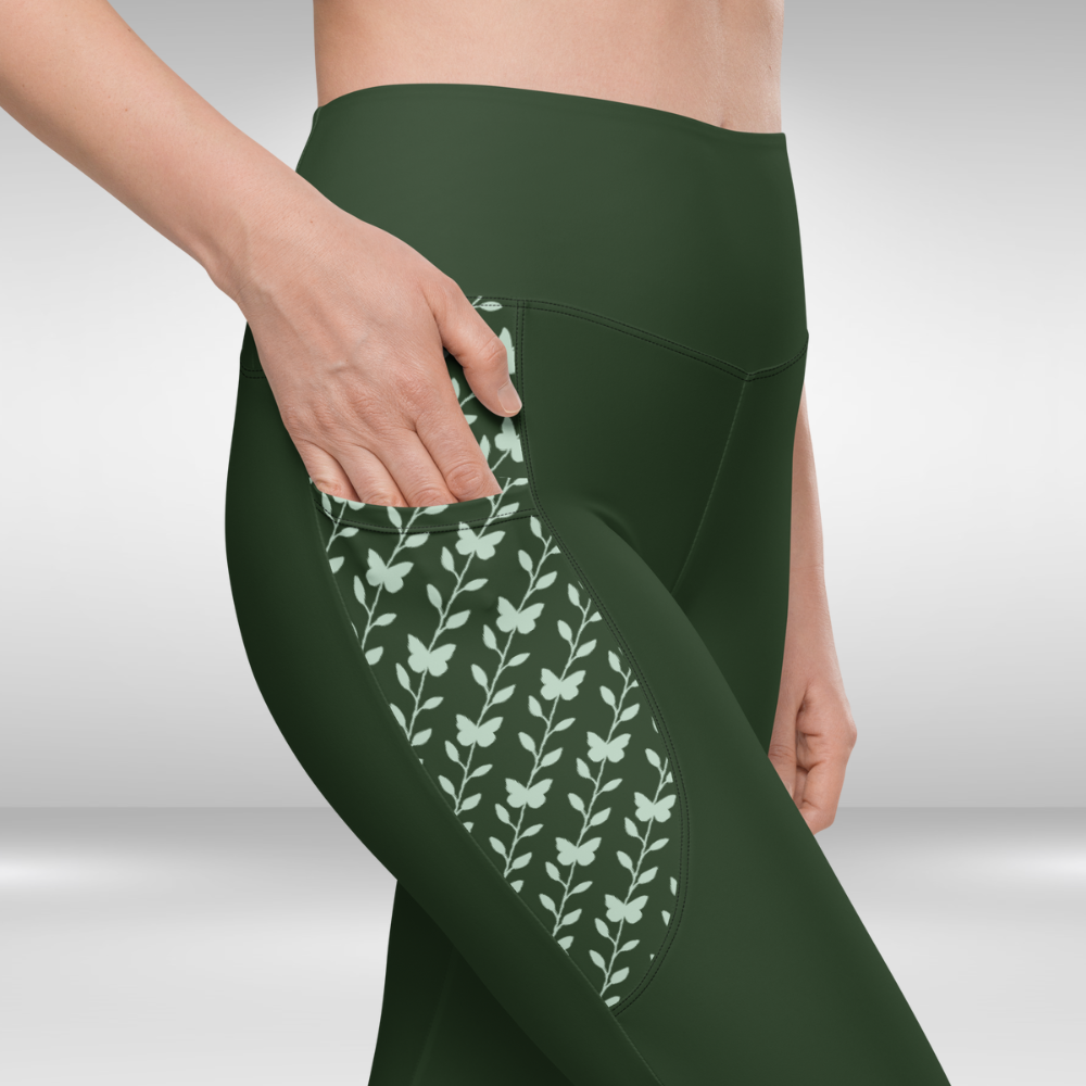 Women Legging With Pockets - Henna Colour